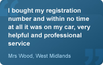 Satisfied Private Number Plate Customer