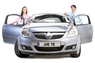 Dvla Number Plates on a Car