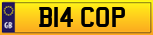 Buy number plate B14 COP