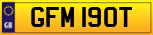 Buy number plate GFM 190T