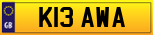 Buy number plate K13 AWA