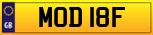 Buy number plate MOD 18F